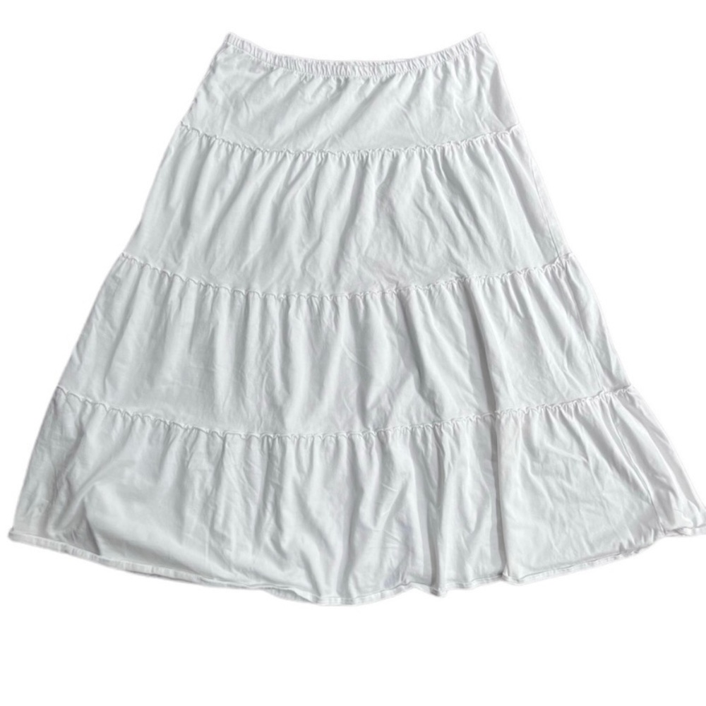 J. Jill White Tiered Maxi Skirt